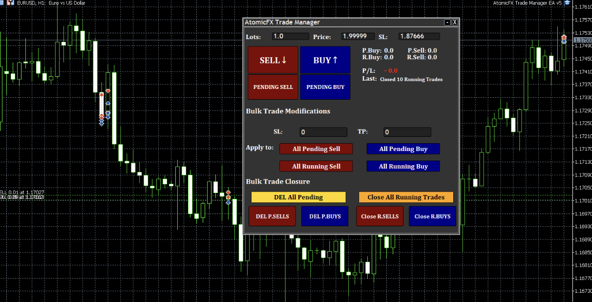 MT5 moveable trade manager with licensing system interface & workflow preview