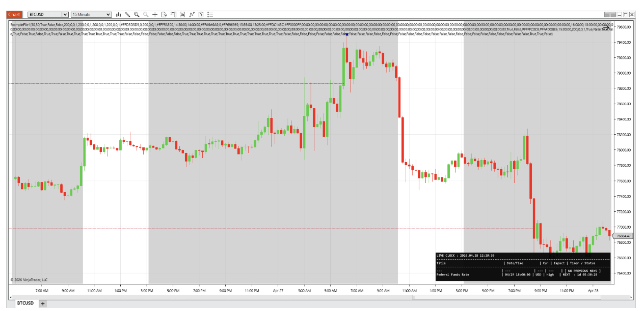 NinjaTrader 8 automated news trading strategy with Forex Factory integration interface & workflow preview
